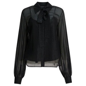 Max Mara �}�b�N�X�}�[�� ���f�B�[�X �V���c�E�u���E�X 2521266014SCAFATI003 Shirt with camisole Black 38 40 42 �y���������E�֐ō��z