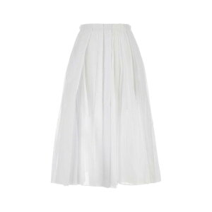 Jil Sander �W���T���_�[ ���f�B�[�X �X�J�[�g J01MA0144J45014100 White organdy skirt White 34year 36year �y���������E�֐ō��z