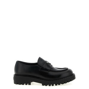 Prada v_ Y [t@[ 2DE151FG001B4LF0002 'Double Chocolate' loafers Black 6 6.5 7 7.5 8 8.5 9 10 9.5 11 12 5 5.5 yE֐ōz