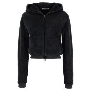 alexanderwang.t �A���L�T���_�[���� �e�B�[ ���f�B�[�X �X�E�F�b�g�E�t�[�f�B�[ 4CC3252647011 Terry hoodie Black M S XS L �y���������E�֐ō��z