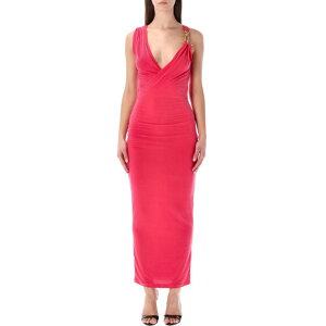 Balmain �o���}�� ���f�B�[�X �����s�[�X�E�h���X�E�I�[���C������ GF1RP012JJ774PK Balmain Dresses Fuchsia Bright S M �y���������E�֐ō��z