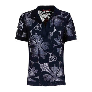 yyVX[p[Z[ ő75%OFF+P2{zMax Mara Studio }bNX}[ XefBI fB[X TVcEJbg\[ 2516941031600ROMEO003 Pizzo in flower design t-shirt Blue L yE֐ōz