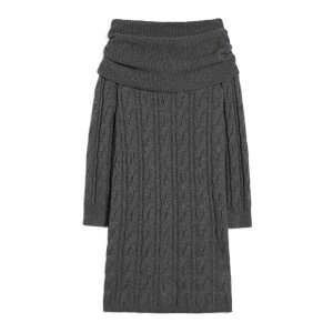 Max Mara Studio �}�b�N�X�}�[�� �X�e���f�B�I ���f�B�[�X �����s�[�X�E�h���X�E�I�[���C������ 252632602265001E15 Dress Dark Grey XS �y���������E�֐ō��z