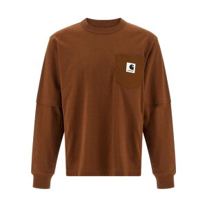 sacai �T�J�C ���f�B�[�X T�V���c�E�J�b�g�\�[ 2500994S642 T-shirt capsule Sacai x Carhartt Wip Brown 1 2 3 4 0 �y���������E�֐ō��z