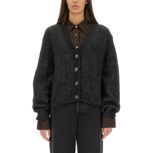 OUR LEGACY �A���[���K�V�[ ���f�B�[�X �j�b�g�E�Z�[�^�[�E�J�[�f�B�K�� W4243APPEPENEROAIRYALPACA CARDIGAN ACADEMY BLACK 36 34 38 �y���������E�֐ō��z