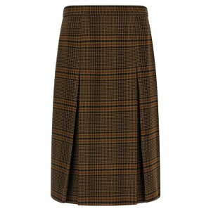 Saint Laurent �T�����[���� ���f�B�[�X �X�J�[�g 831068Y9I702849 Prince of Wales skirt Brown FR30 FR32 FR34 FR36 FR38 FR40 FR42 FR44 FR46 FR48 FR50 FR52 FR54 36 38 40 �y���������E�֐ō��z