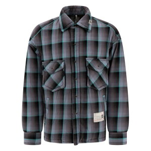 Maison Mihara Yasuhiro ���]�� �~�n�� ���X�q�� �����Y �J�W���A���W���P�b�g A13SH084BLUE Padded check overshirt Grey 44 46 50 48 �y���������E�֐ō��z
