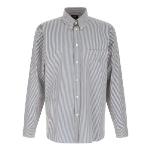 FENDI �t�F���f�B �����Y �V���c�E�u���E�X FS1296AVZCF0QR0 Striped button-down shirt Blue L M XL �y���������E�֐ō��z