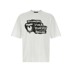 Dsquared2 �f�B�[�X�N�G�A�[�h �����Y T�V���c�E�J�b�g�\�[ S71GD1596D20020100 T-shirt capsule Magliano x Dsquared2 White/Black S M L XL 2XL XS �y���������E�֐ō��z