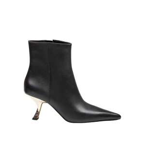 MICHAEL KORS }CPER[X fB[X u[c 40F4LUME5L001 Luna Ankle Boot In Leather With Mirrored Heel Black 7 6 yE֐ōz