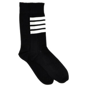 Thom Browne �g���E�u���E�� �����Y �A���_�[�E�F�A MAS023B01690001 '4 Bar' socks White/Black onesize �y���������E�֐ō��z