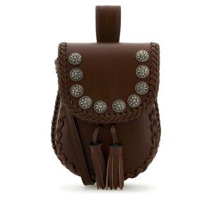 Prada �v���_ ���f�B�[�X �n���h�o�b�O�E�V�����_�[�o�b�O 1BL055VOBN2HILF0BW5 Brown leather crossbody bag Brown onesize �y���������E�֐ō��z