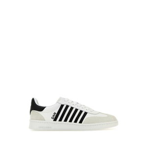 yyVC[OXӍՍő80%OFF+P2{~zDsquared2 fB[XNGA[h Y Xj[J[ SNM036401504118M072 White leather Boxer sneakers White 40 41 42 43 44 45 41.5 yE֐ōz