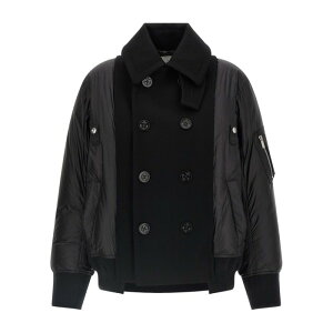 yyVC[OXӍՍő80%OFF+P2{~zsacai TJC fB[X JWAWPbg 2508074001 Wool insert bomber jacket Black 1 2 3 yE֐ōz