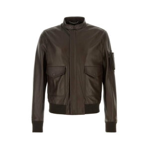 Dolce & Gabbana �h���`�F�K�b�o�[�i �����Y ���U�[&�t�@�[�W���P�b�g�E�R�[�g G9BPALHULW9M1213 Brown leather jacket Brown 50 �y���������E�֐ō��z