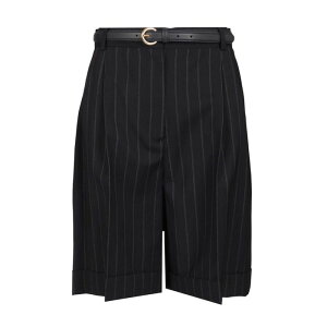 Max Mara Studio �}�b�N�X�}�[�� �X�e���f�B�I ���f�B�[�X �V���[�g�p���c 2616141011600526001 Wide pinstriped wool Bermuda Blue IT34 IT36 IT38 IT40 IT42 IT44 IT46 IT48 IT50 IT52 IT54 �y���������E�֐ō��z
