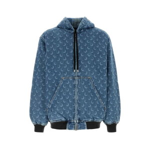 MARINE SERRE }[ Z Y JWAWPbg MJA071BCDEN0002BL05 Denim bomber jacket Printed 46 48 50 52 yE֐ōz