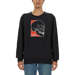 yyVubNtCf[ő80%OFF+P2{~zAlexander McQUEEN ALT_[E}bNC[ Y XEFbgEt[fB[ 759152QVX751000 SWEATSHIRT WITH LOGO BLACK S M L yE֐ōz