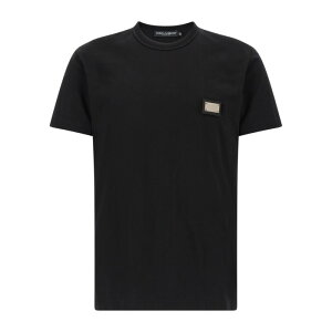 Dolce & Gabbana �h���`�F�K�b�o�[�i �����Y T�V���c�E�J�b�g�\�[ G8PT1TG7P1BN0000 Logo plate T-shirt Black IT48 IT50 IT52 IT54 IT56 IT58 IT60 IT46 46 48 50 52 54 56 58 �y���������E�֐ō��z