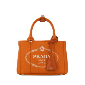 Prada �v���_ ���f�B�[�X �n���h�o�b�O�E�V�����_�[�o�b�O 1BA038VNLM2HF3F0S73 Orange canvas mini Prada Jardini?¨re handbag Orange onesize �y���������E�֐ō��z
