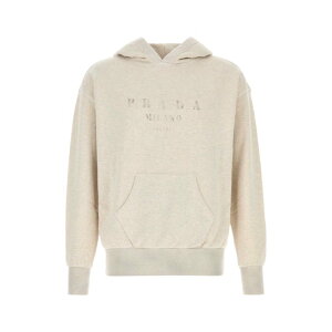 Prada �v���_ �����Y �X�E�F�b�g�E�t�[�f�B�[ UJL38CSOOO17IPF0018 Melange sand cotton sweatshirt Beige o Tan S M L XL 2XL 3XL �y���������E�֐ō��z