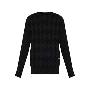 Balmain �o���}�� �����Y �j�b�g�E�Z�[�^�[�E�J�[�f�B�K�� DH1KF095KG980PA Sweater With Application Black L XL �y���������E�֐ō��z