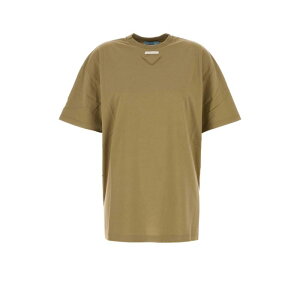 Prada �v���_ ���f�B�[�X T�V���c�E�J�b�g�\�[ 3558AS21112ZBF0393 Sage green jersey t-shirt Green XS S M L �y���������E�֐ō��z