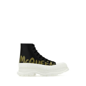 Alexander McQUEEN ALT_[E}bNC[ Y Xj[J[ 777960WIAT61680 Black leather Tread Slick sneakers Black 39 40 41 41.5 42 42.5 43 44 45 yE֐ōz