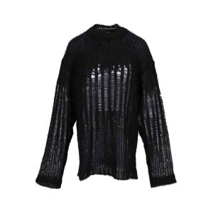 Ann Demeulemeester �A���h�D�������X�e�[�� ���f�B�[�X �j�b�g�E�Z�[�^�[�E�J�[�f�B�K�� B0012286KN044099 Rigmor Oversize Jumper Black XS S �y���������E�֐ō��z
