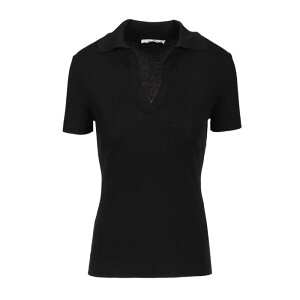 Max Mara �}�b�N�X�}�[�� ���f�B�[�X �j�b�g�E�Z�[�^�[�E�J�[�f�B�K�� 2611361171600019006 Ribbed wool polo shirt Black 3XL 4XL 5XL L M S XL XS 2XL 2XS �y���������E�֐ō��z