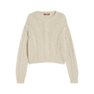Max Mara Studio �}�b�N�X�}�[�� �X�e���f�B�I ���f�B�[�X �j�b�g�E�Z�[�^�[�E�J�[�f�B�K�� 252636611265E15 Pullover Beige L M S �y���������E�֐ō��z