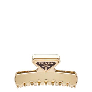 Prada �v���_ ���f�B�[�X �w�b�h�A�N�Z�T���[ 1IF1032BA6F0056 Triangle logo hair clip Gold onesize �y���������E�֐ō��z