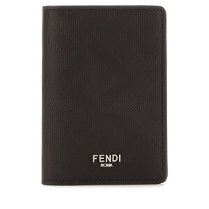 FENDI �t�F���f�B �����Y ���z�E�J�[�h�P�[�X 7M0349AJF4F1ULA Dark brown leather Fendi Shadow card holder Brown onesize �y���������E�֐ō��z