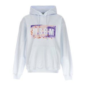 MSGM �G���G�X�W�[�G�� �����Y �X�E�F�b�g�E�t�[�f�B�[ 3640MM8024700001 'Camo Season Box Logo' hoodie White L S M XL �y���������E�֐ō��z
