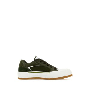 Alexander McQUEEN ALT_[E}bNC[ Y Xj[J[ 777242W4SS33479 Olive green Plimsoll sneakers Green 39 40 41 41.5 42 42.5 43 43.5 44 45 46 yE֐ōz