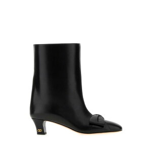 Valentino Garavani ���@�����e�B�m ���f�B�[�X �u�[�c 7W2S0MB1DDT0NO Black leather Bowow ankle boots Animal Print 36 36.5 37 37.5 38 38.5 39 40 41 �y���������E�֐ō��z