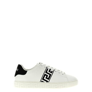 VERSACE ���F���T�[�`�F �����Y �X�j�[�J�[ 10144601A007762W020 'Greca' sneakers White/Black IT39 IT40 IT41 IT42 IT43 IT44 IT45 IT46 IT47 411/2 421/2 40 43 42 41 45 44 39 43.5 42.5 41.5 46 47 40.5 39.5 �y���������E�֐ō��z