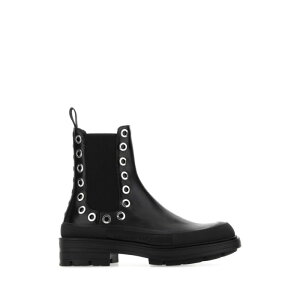 Alexander McQUEEN ALT_[E}bNC[ Y u[c 730094WHSWV1081 Black leather Boxcar ankle boots Black 411/2 421/2 39 40 41 42 43 44 45 41.5 42.5 yE֐ōz