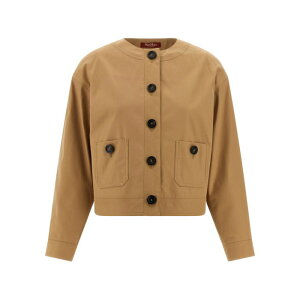 Max Mara Studio �}�b�N�X�}�[�� �X�e���f�B�I ���f�B�[�X �J�W���A���W���P�b�g 2526046141600002 'Biavo' bomber jacket Beige IT36 IT38 IT40 IT42 �y���������E�֐ō��z