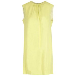 LANVIN �����o�� ���f�B�[�X �����s�[�X�E�h���X�E�I�[���C������ RWDR00255606P2387 Mini shift sleevless dress Yellow FR40 FR30 FR32 FR34 FR36 FR38 FR42 FR44 FR46 FR48 FR50 FR52 FR54 40 �y���������E�֐ō��z