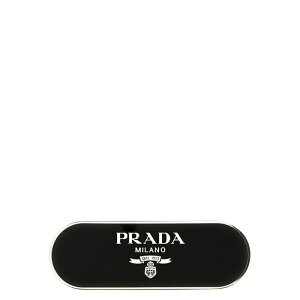 Prada �v���_ ���f�B�[�X �w�b�h�A�N�Z�T���[ 1IF0222BA6F0002 Logo hair clip Black onesize �y���������E�֐ō��z