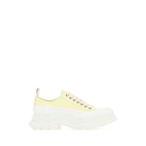 Alexander McQUEEN ALT_[E}bNC[ fB[X Xj[J[ 702042WHZ627157 Pastel yellow leather Tread Slick sneakers Yellow 36 36.5 37 37.5 38 38.5 39 40 yE֐ōz