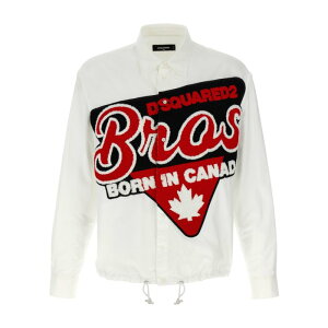 Dsquared2 �f�B�[�X�N�G�A�[�h �����Y �V���c�E�u���E�X S74DM0579S52493100 'Giant Bro Drop' shirt White IT48 IT50 IT52 IT54 �y���������E�֐ō��z