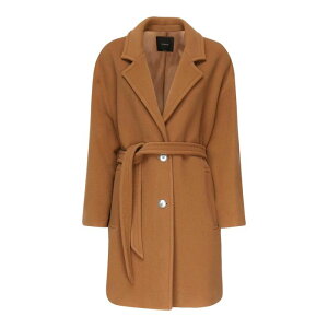 PINKO �s���R ���f�B�[�X �R�[�g 105685A2SML33 Single-Breasted Wool Blend Coat Brown XS M S L �y���������E�֐ō��z