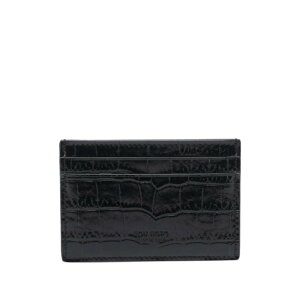TOM FORD gtH[h Y zEJ[hP[X Y0413LCL439G1N001 CROCODILE-PRINT LEATHER CARD HOLDER 1N001 BLACK onesize yE֐ōz
