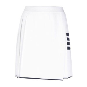 Thom Browne �g���E�u���E�� ���f�B�[�X �X�J�[�g FKK109AY5501100 4-bar pleated mini skirt White 40 �y���������E�֐ō��z