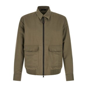 Brioni �u���I�[�j �����Y �J�W���A���W���P�b�g SLWF0LPA1063200 Linen cotton blouson Green L M XL 2XL �y���������E�֐ō��z