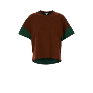 LOEWE ���G�x ���f�B�[�X T�V���c�E�J�b�g�\�[ S540Y22X79BROWNDARKGREEN Multicolor cotton and silk t-shirt Multicoloured XS S M L �y���������E�֐ō��z