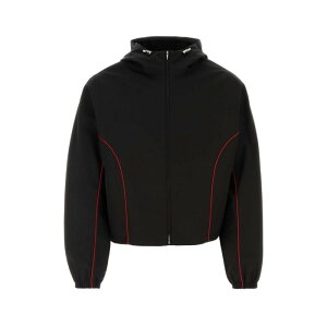 FERRAGAMO �t�F���K�� �����Y �J�W���A���W���P�b�g 143653767239NERO Black polyester blend jacket Black 48 50 �y���������E�֐ō��z