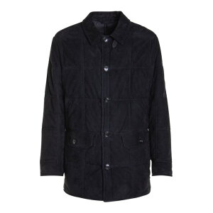 Brioni �u���I�[�j �����Y �_�E���W���P�b�g�E�R�[�g PHDA0LP07094000 Black leather down jacket Black 56 �y���������E�֐ō��z